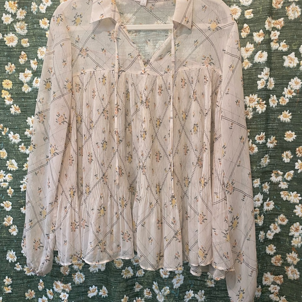 Floral Sheer Blouse Lauren Conrad
